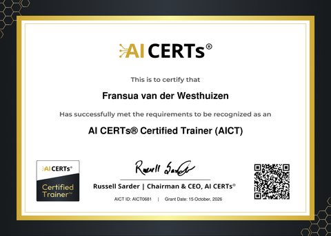 The AI CERTs Certified Trainer certificate
