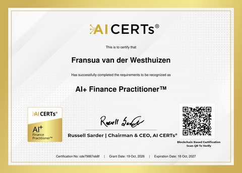 The AI+ Finance Practitioner certificate