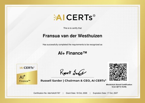 The AI+ Finance certificate