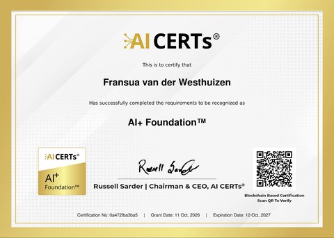 The AI+ Foundation certificate